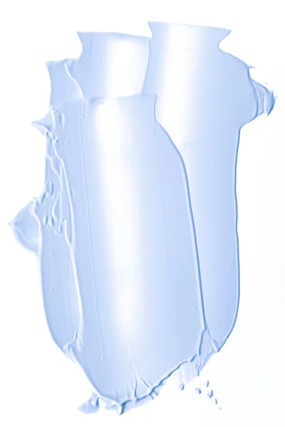 Pastel Blauwe Beauty Staal Huidverzorging Make Cosmetische Product Monster Textuur — Stockfoto