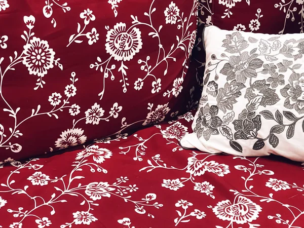 Home decor and interior design, sofa with floral fabric pattern in living room, upholstery close-up