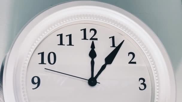 Decoración Para Hogar Diseño Interiores Elegante Reloj Pared Muebles Detalles — Vídeos de Stock