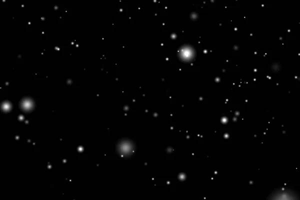 White Snow Overlay Layer Black Background Snowflakes Bokeh Snowfall Christmas — стоковое фото