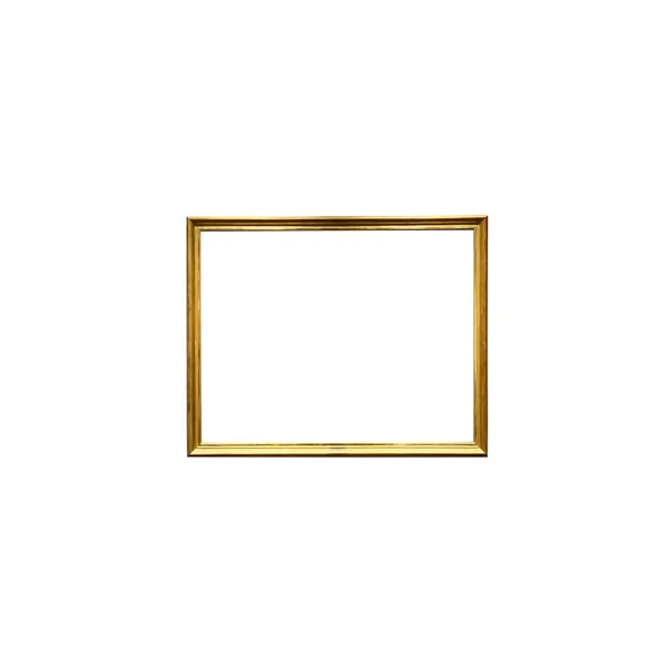 家の装飾とインテリアデザイン 白の背景に隔離されたアンティークの黄金のアートギャラリーフレーム 家具や装飾の詳細 — ストック写真