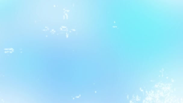 冬の休日の背景と凍結効果 抽象的な青の背景を覆う凍結上の霜層と氷 雪の結晶が成長し 表面を覆い クリスマスと冬の休日のデザインのための凍結雪 — ストック動画