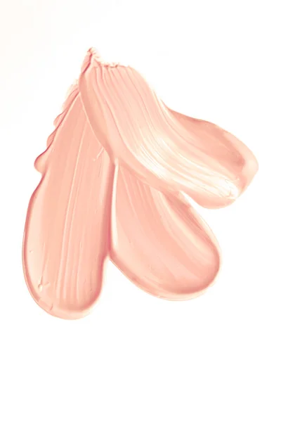 Pastel Oranje Beauty Staal Huidverzorging Make Cosmetische Product Monster Textuur — Stockfoto