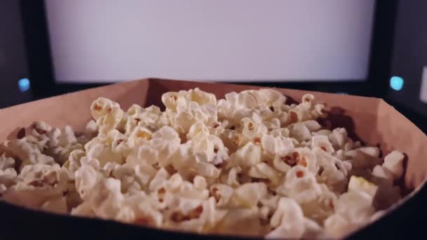 Bio Och Underhållning Popcorn Box Biografen För Show Streaming Service — Stockvideo