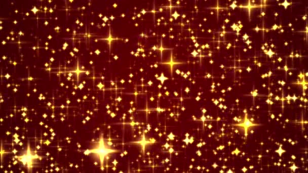 Fondo Lujo Magia Felices Fiestas Brillo Brillante Dorado Estrellas Brillo — Vídeo de stock