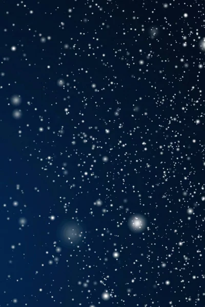 Winterurlaub Und Winterhintergrund Weißer Schnee Auf Dunkelblauem Hintergrund Schneeflocken Bokeh — Stockfoto