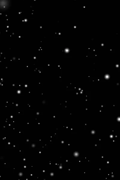 White snow overlay layer on black background, snowflakes bokeh and snowfall for Christmas and holiday design concept