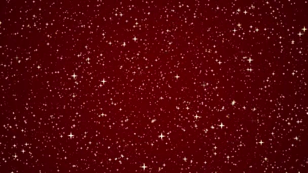 欢乐的假日背景 金光闪闪的闪光 星光灿烂的节日红色背景质感 金色的星尘 迷人的魅力和节日的设计 高质量4K — 图库视频影像