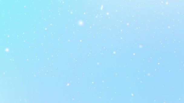 Winterurlaub Und Winterlicher Hintergrund Weißer Schnee Der Auf Blauem Hintergrund — Stockvideo