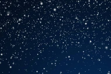 Kış tatilleri ve kış arkaplanı, koyu mavi zemine düşen beyaz kar taneleri bokeh ve kar tanecikleri Noel ve karlı bayram tasarımı için soyut kar sahnesi olarak soyut kar tanecikleri, kopyalanmış uzay