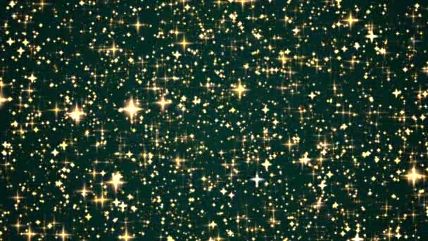 Fundo Férias Luxuosas Mágicas Felizes Brilho Cintilante Dourado Estrelas Brilho — Vídeo de Stock