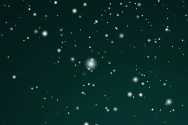 Zimní Prázdniny Zimní Zázemí Bílý Sníh Padající Slavnostní Zelené Pozadí — Stock fotografie