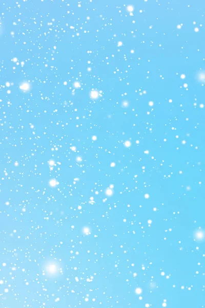 Зимові Канікули Зимовий Фон Білий Сніг Падає Синій Фон Сніжинки — стокове фото
