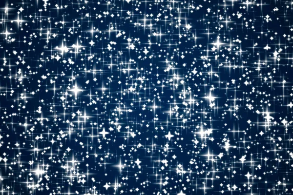 럭셔리와 은색의 마법같은 빛어두운 청색의 추상적 이빛나는 밤하늘 디자인 — 스톡 사진