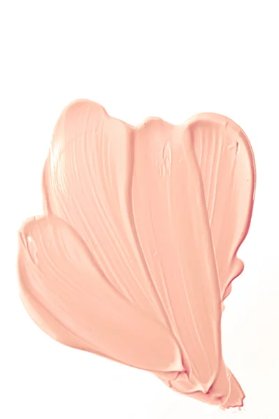 Pastel Orange Beauty Swatch Skincare Makeup Cosmetic Product Sample Texture — Stok fotoğraf