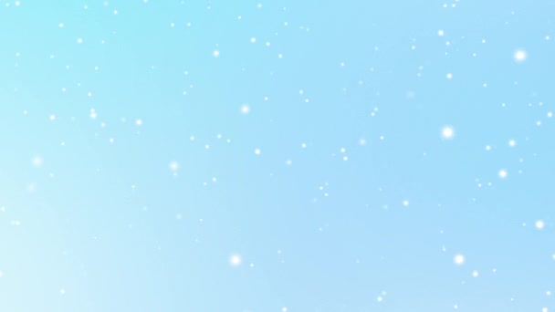 Winterurlaub Und Winterlicher Hintergrund Weißer Schnee Der Auf Blauem Hintergrund — Stockvideo