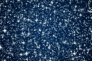 Sihir, lüks ve mutlu tatil geçmişi, gümüş parıltılı parıltı, yıldızlar ve sihirli parıltı koyu mavi soyut doku, yıldız tozu parçacıkları yıldızlı gece gökyüzü, cazibe ve tatil tasarımı