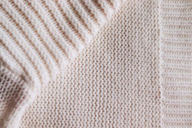 Örgü kumaş, doku ve tekstil arka planı.