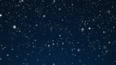 Kış tatilleri ve kış arkaplanı, koyu mavi zemine düşen beyaz kar taneleri bokeh ve kar tanecikleri soyut kar parçacıkları Noel ve karlı bayram tasarımı için. Yüksek