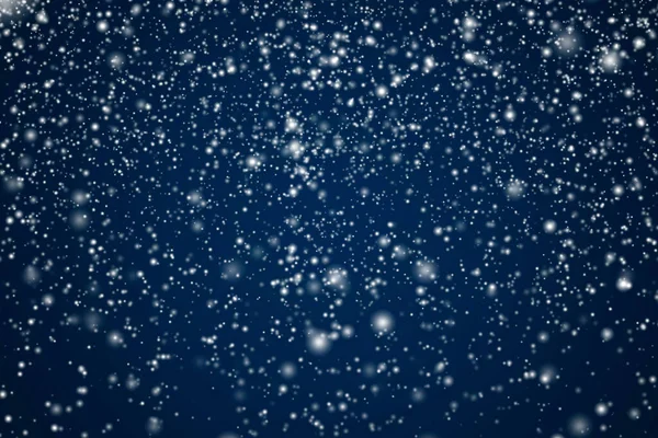 Zimní Prázdniny Zimní Zázemí Bílý Sníh Padající Tmavě Modré Pozadí — Stock fotografie