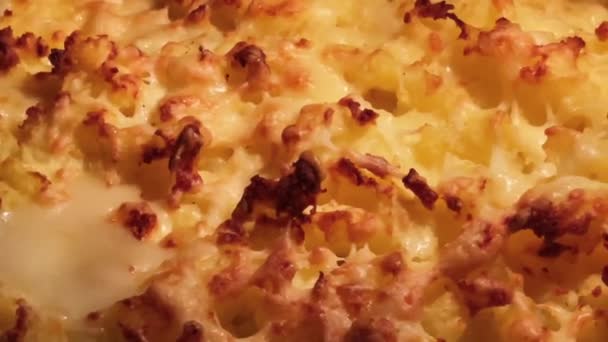 Főzés Kényelem Élelmiszer Hagyományos Angol Konyha Hal Pite Sütés Sütőben — Stock videók