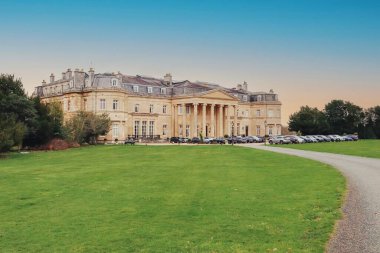 Bedfordshire, England circa January 2023: Luxury Luton Hoo Hotel exterior, illustrative editorial