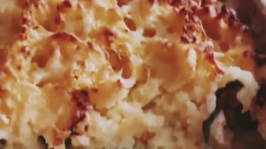 Comfort food and traditional English cuisine, oven baked fish pie, homemade recipe idea