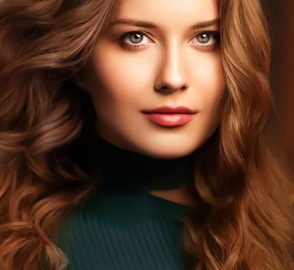 Прически Красота Уход Волосами Красивая Женщина Длинными Здоровыми Волосами Брюнетка — стоковое фото