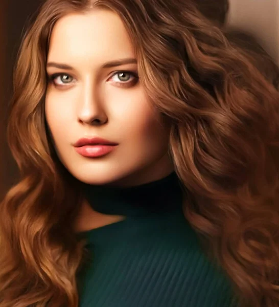 Χτένισμα Ομορφιά Και Περιποίηση Μαλλιών Όμορφη Γυναίκα Μακριά Υγιή Μαλλιά — Φωτογραφία Αρχείου