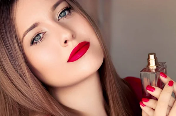 Beauty Makeup Cosmetics Face Portrait Beautiful Woman Make Brushes Luxury — стоковое фото