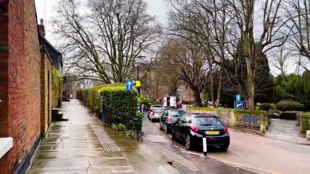 Saint Albans Hertfordshire England Březen 2023 Architektura Ulice Albans Velká — Stock video