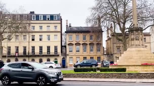 Oxford Ngiltere Ngiltere Deki Güzel Tarihi Binalar Mimari — Stok video