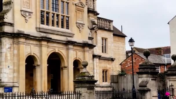 Oxford Oxfordshire Inglaterra Março 2023 Edifícios Históricos Arquitetura Universidade Oxford — Vídeo de Stock
