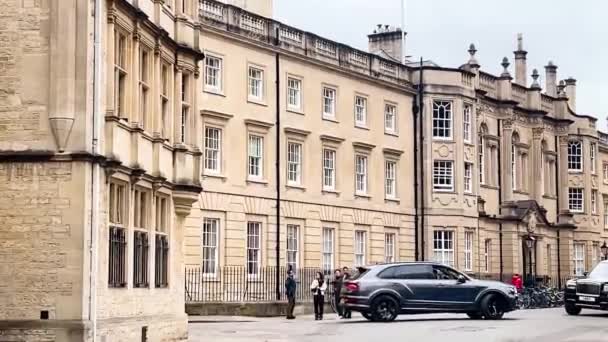 Исторические Здания Архитектура Оксфордского Университета Великобритания — стоковое видео