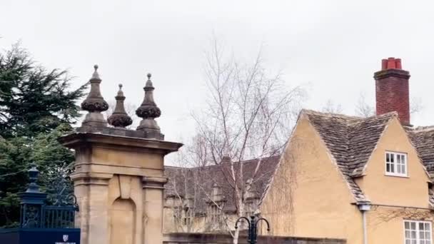 Oxford Oxfordshire England Březen 2023 Street Trinity College Oxford University — Stock video