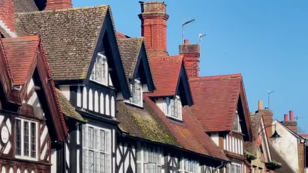Belle Vieille Ville Hemel Hempstead Bâtiments Style Tudor Par Une — Video