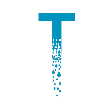 T harfi damlacıklara dönüşüyor. Sıvı damlaları yağış olarak düşer. Yıkım etkisi. Dağılım.