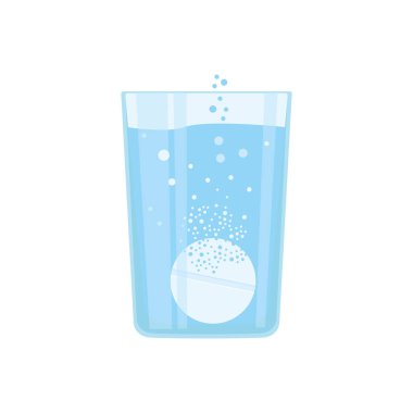 Bir bardak su içinde eriterek hap.