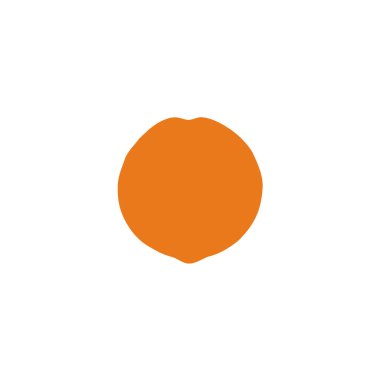 Düz dizaynlı minimalist turuncu simge.