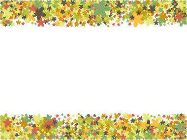 Metin için Sıcak Renklere ve Boş Boşluğa sahip Çiçek Sınır Arkaplanı.