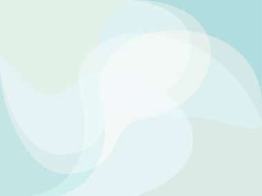 Yumuşak, soyut bir arkaplan ve yumuşak organik şekiller açık mavi, nane ve turkuazın sıcak pastel renklerini birleştiriyor..