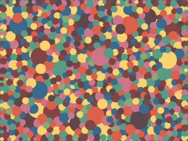 Yuvarlak şekillerin veya noktaların farklı renklerde arkaplanı.