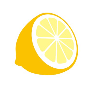 Düz dizaynlı minimalist limon simgesi.