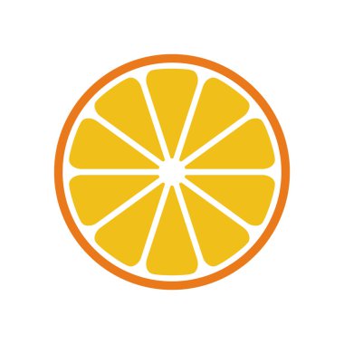 Düz dizaynlı minimalist turuncu takoz simgesi.