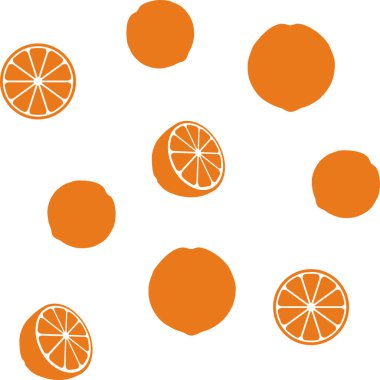 Portakallar, portakallar ve hafif arkaplandaki portakallarla kusursuz desen. Taze narenciye arkaplanı, tekrarlanan tasarım.