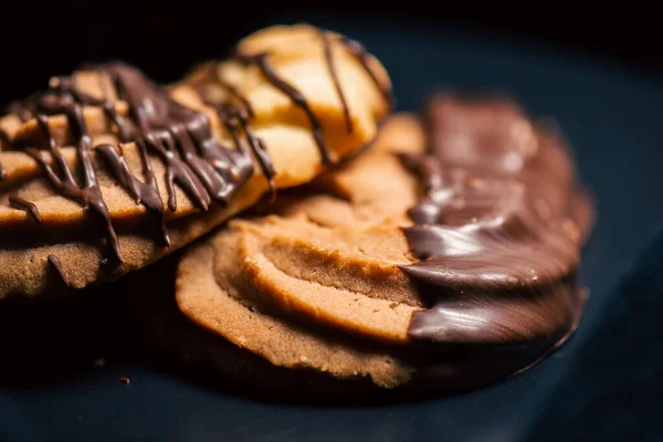 Віденські Вири Британське Печиво Складається Яких Бісквітів Коротким Хлібом Закручених — стокове фото