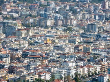 Alanya, Türkiye - 3 Kasım 2022. Şehir merkezi, kabin kabininin manzarası
