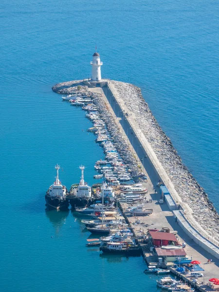 Alanya Turquie Novembre 2022 Vue Forteresse Alanya Baie Marine Phare — Photo