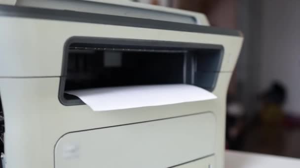 Office Laser Jet Printer Printing Pages Paper Letter Size Storehouse — Vídeo de stock