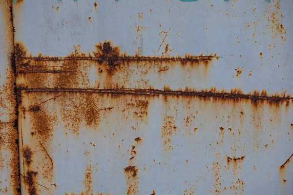 Eski Arabanın Gövdesinde Metal Korozyon Paslı Çelik Yüzey Arka Plan — Stok fotoğraf